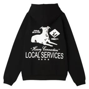 OBEY SERVICES EXTRA HEAVY HOOD // BLACK